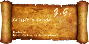 Gulyás Gunda névjegykártya